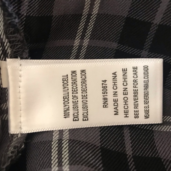 Billy T Lace Up Back Plaid Button Up Top - Picture 8 of 8